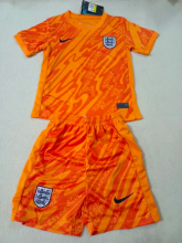 24-25 England Orange GoalKeeper Kids Soccer Jersey