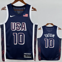 2024 Olympic Game USA TATUM # 10 Dark Blue Basketball Jersey