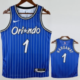 2018-2019 Magic HARDAWAY #1 Blue Retro Top Quality Hot Pressing NBA Jersey