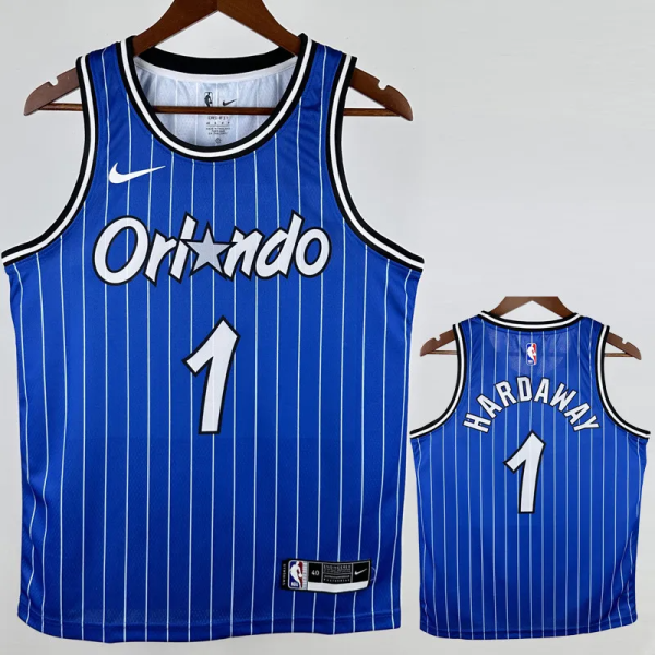 2018-2019 Magic HARDAWAY #1 Blue Retro Top Quality Hot Pressing NBA Jersey