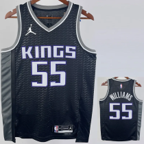 22-23 Kings WILLIAMS #55 Black Top Quality Hot Pressing NBA Jersey (Trapeze Edition)