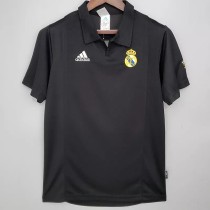 2002 RMA Centenary Away Black Retro Soccer Jersey