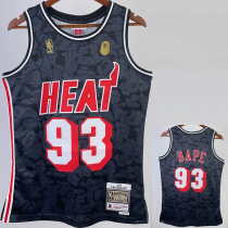 2023 HEAT & BAPE #93 Black Top Quality Hot Pressing NBA Jersey