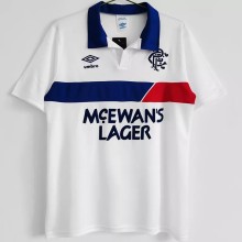 1994 Rangers Away White Retro Soccer Jersey