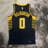 22-23 Indiana Pacers HALIBURTON #0 Black Away Top Quality Hot Pressing NBA Jersey