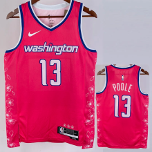 22-23 Wizards POOLE #13 Pink City Edition Top Quality Hot Pressing NBA Jersey