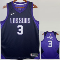 2017-18 SUNS PAUL #3 Royal Blue City Edition Top Quality Hot Pressing NBA Jersey