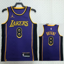 22-23 LAKERS BRYANT #8 Purple Top Quality Hot Pressing NBA Jersey (Trapeze Edition)