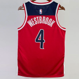 22-23 Wizards WESTBROOK #4 Red Top Quality Hot Pressing NBA Jersey