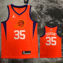 SUNS DURANT #35 Orange Top Quality Hot Pressing NBA Jersey(Trapeze Edition)