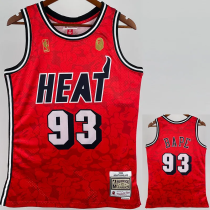 2023 HEAT & BAPE #93 Red Top Quality Hot Pressing NBA Jersey