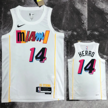 22-23 HEAT HERRO #14 White City Edition Top Quality Hot Pressing NBA Jersey