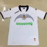 2009 Valencia Home White Retro Soccer Jersey