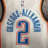 OKC GILGEOUS-ALEXANDER #2 White Top Quality Hot Pressing NBA Jersey