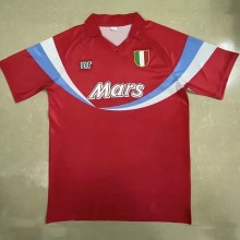 1988-1989 Napoli Away Red Retro Soccer Jersey