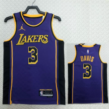 22-23 LAKERS DAVIS #3 Purple Top Quality Hot Pressing NBA Jersey (Trapeze Edition)