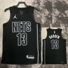 22-23 NETS HARDEN #13 Black Top Quality Hot Pressing NBA Jersey (Trapeze Edition)