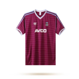 1986 West Ham Red Retro Soccer Jersey