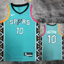 22-23 SA Spurs SOCHAN #10 Blue City Edition Top Quality Hot Pressing NBA Jersey