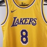 2023 LAKERS BRYANT #8 Yellow Top Quality Hot Pressing Kids NBA Jersey