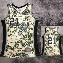 2013-14 SA Spurs DUNCAN #21 Green CamouflageTop Quality Hot Pressing NBA Jersey