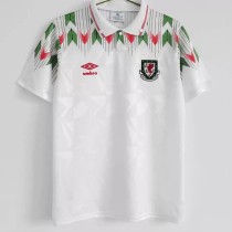 1990-1992 Wales Away White Retro Soccer Jersey