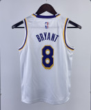 2023 LAKERS BRYANT #8 White Top Quality Hot Pressing Kids NBA Jersey