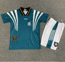 1996 Germany Away Retro Kids Soccer Jersey