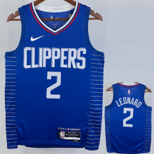 22-23 Clippers LEONARO #2 Blue Top Quality Hot Pressing NBA Jersey