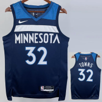 22-23 Timberwolves TOWNS #32 Blue Top Quality Hot Pressing NBA Jersey