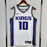 22-23 KINGS SABONIS #10 White Home Top Quality Hot Pressing NBA Jersey(V领）