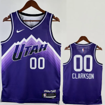 23-24 JAZZ CLARKSON #00 Purple City Edition Top Quality Hot Pressing NBA Jersey