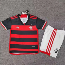 24-25 Flamengo Home Kids Soccer Jersey