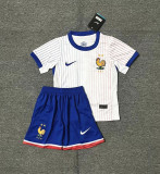 2024 France European Cup Away Kids Soccer Jersey