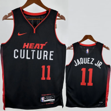 23-24 HEAT JAQUEZ JR. #11 Black City Edition Top Quality Hot Pressing NBA Jersey