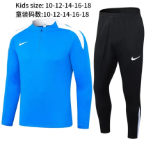 2024 NK Blue Kids Half Pull Tracksuit