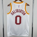 2019-2000 Indiana Pacers HALIBURTON #0 White Retro Top Quality Hot Pressing NBA Jersey