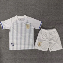 24-25 Uruguay Away Kids Soccer Jersey