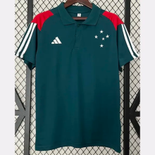 24-25 Cruzeiro Green Polo Short Sleeve