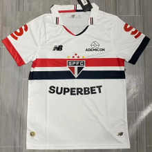 24-25 Sao Paulo Home Print Sponsor Fans Soccer Jersey