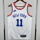 KNICKS BRUNSON #11 White 75th Anniversary Retro NBA Jersey