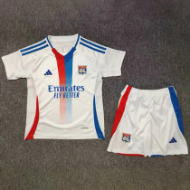 24-25 Lyon Home Kids Soccer Jersey