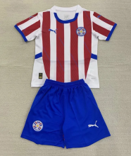 24-25 Paraguay Home Kids Soccer Jersey