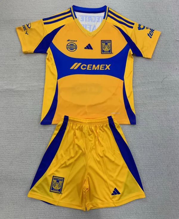 24-25 Tigres UANL Home Kids Soccer Jersey