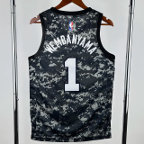 SA Spurs WEMBANYAMA #1 Camouflage color Top Quality Hot Pressing NBA Jersey