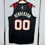 23-24 Trail Blazers HENDERSON #00 Black City Edition Top Quality Hot Pressing NBA Jersey