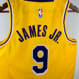 22-23 Lakers JAMES JR. #9 Yellow Top Quality Hot Pressing NBA Jersey