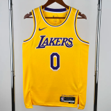 22-23 Lakers WESTBROOK #0 Yellow Top Quality Hot Pressing NBA Jersey