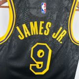 Lakers JAMES JR. #9 Black Top Quality Hot Pressing NBA Jersey