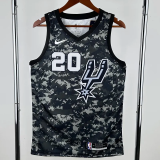 SA Spurs GINOBILI #20 Camouflage color Top Quality Hot Pressing NBA Jersey